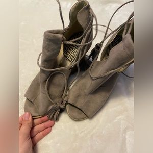 Heeled wrap up sandals